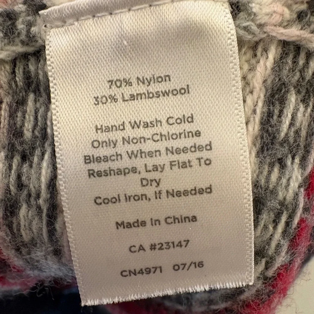 Talbots Petites Fair Isle Lambswool Blend Cardigan Sweater Size XLp‎